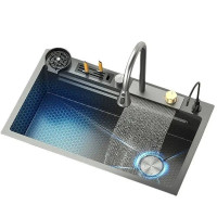 Кухонна раковина водоспад Willda, кухонна мийка водоспад темно-сіра 75х46х22 (899489254)