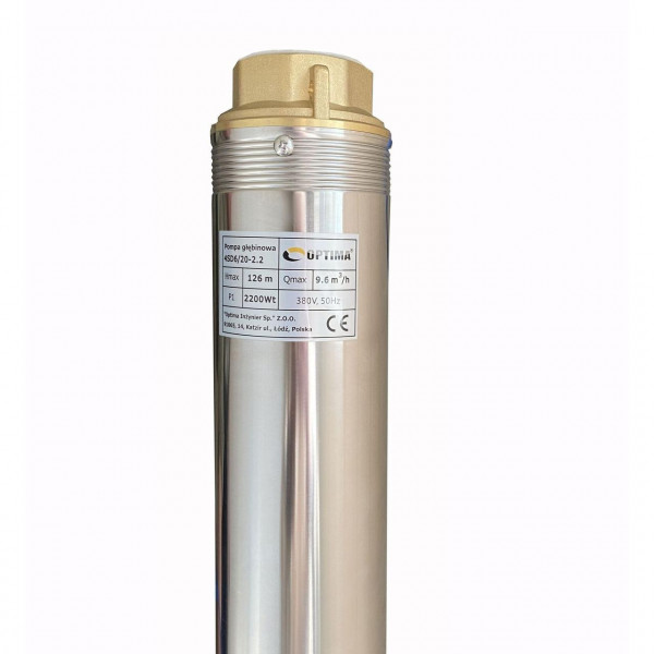 Насос скважинный с повышенной уст-тью к песку OPTIMA 4SD 6/20 2,2 кВт 126м 3-х фазный (000015594)