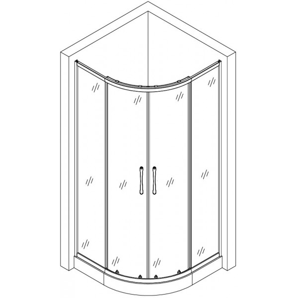 Душевая кабина BRAVO WISLA L90W.Line (2уп.)