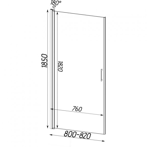 Душові двері BRAVO PROSNA 80 (000019806)