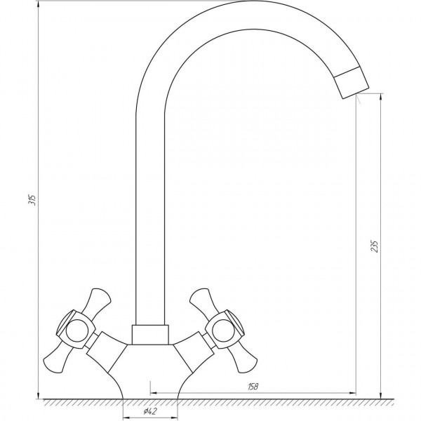 Смеситель для кухни DOMINO DKF-209-10-SHARM (000013383)