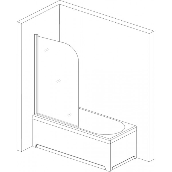 Шторка для ванной BRAVO ELBA 80T (1уп.) (000023251)