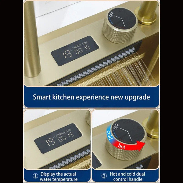 Кухонная раковина водопад Willda,кухонная мойка водопад ручной работы 75х46х22 (234081521)