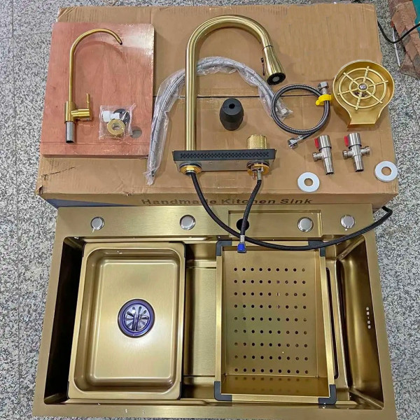 Кухонная раковина водопад Willda,кухонная мойка водопад ручной работы 75х46х22 (957605991)