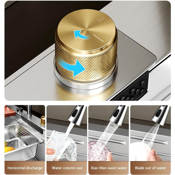 Кухонная раковина водопад Willda,кухонная мойка водопад ручной работы 75х46х22 (106054734)