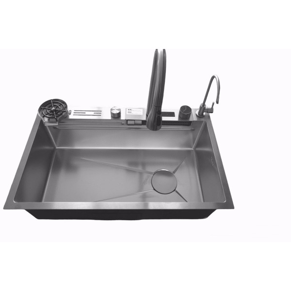 Кухонная раковина водопад Willda,кухонная мойка водопад ручной работы 75х46х22 (529430462)