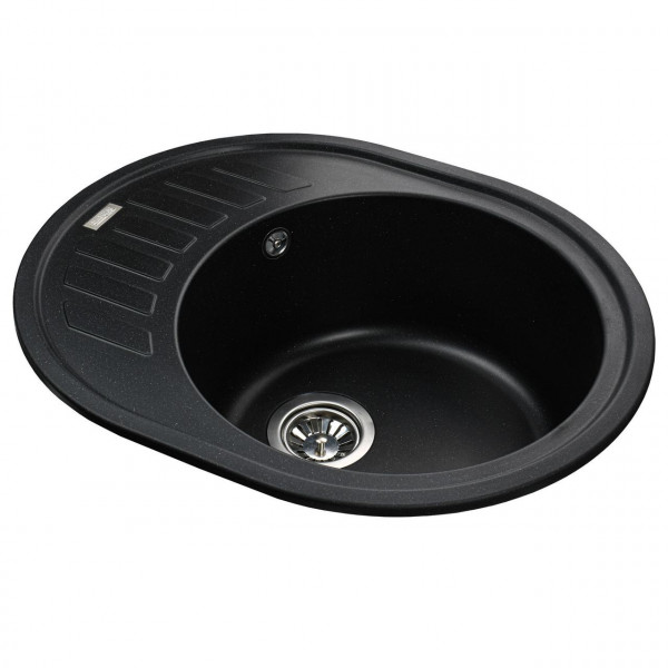Гранітна мийка Globus Lux ARNO чорний металік 620х500мм-А0001 (000020966)
