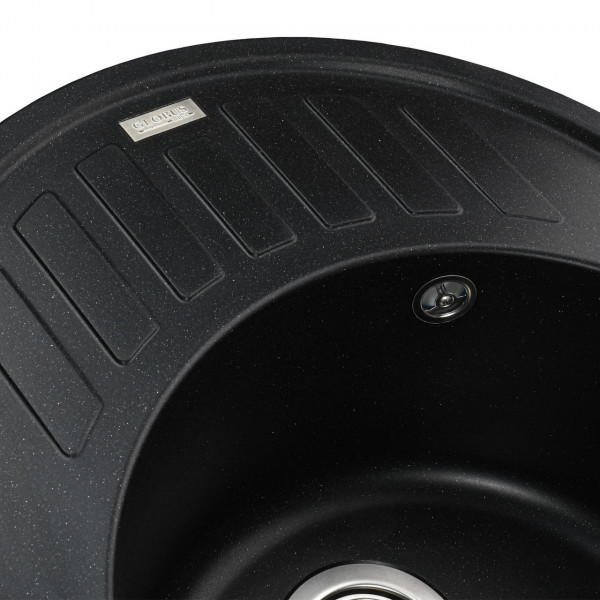 Гранітна мийка Globus Lux ARNO чорний металік 620х500мм-А0001 (000020966)