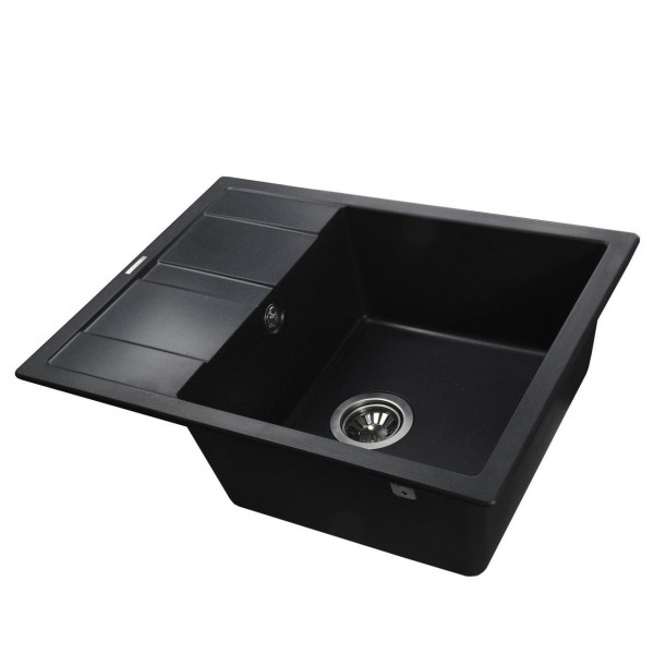 Гранітна мийка Globus Lux ONE чорний металік 650х500мм-А0001 (000021069)