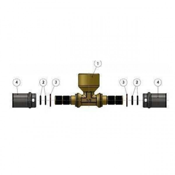 Трійник із внутрішньою різьбою прес APE ITALY AP 132 16х1/2″х16 (000001727)