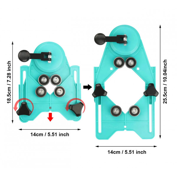 Набор шаблон для сверления и алмазные коронки 16 штук JNZ (429578957)