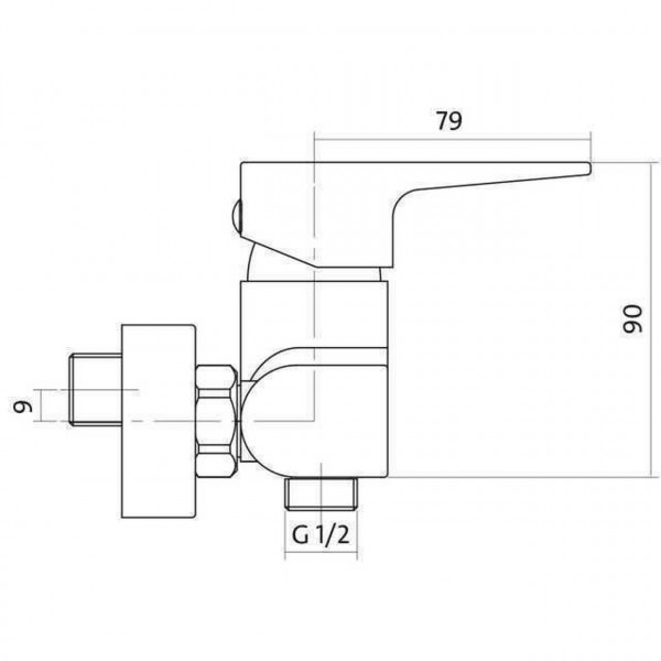 Змішувач для душу Cersanit VIGO S951-035 (000012475)