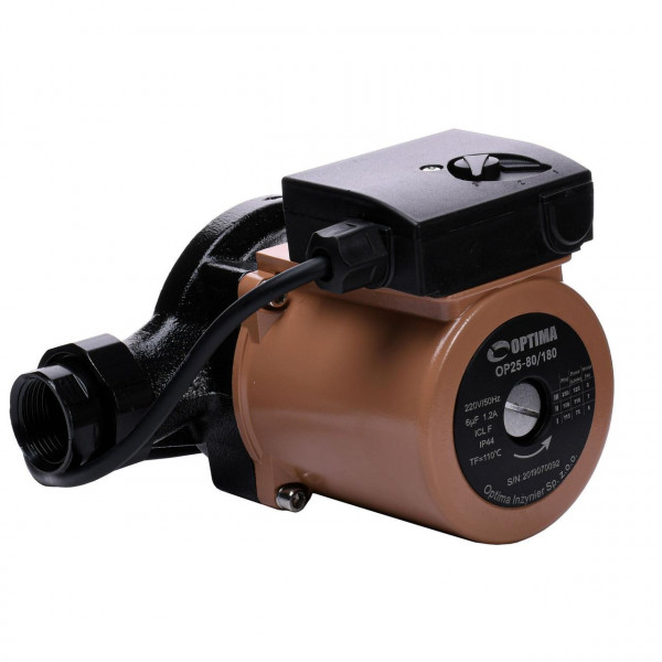 Насос циркуляционный Optima OP25-80 180мм + гайки, + кабель с вилкой! (000011417)