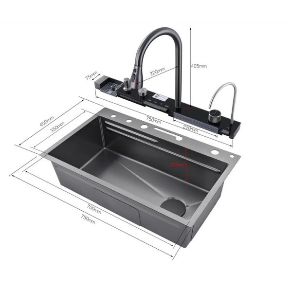 Кухонная раковина Willda,кухонная мойка ручной работы из нержавеющей стали 304 (915863871)