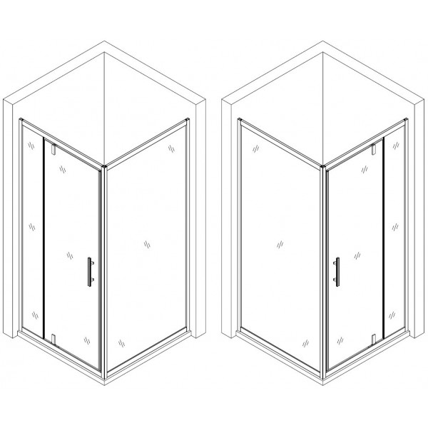 Душова кабіна BRAVO MORAVA N90BT БЕЗ піддона (1уп.) (000023255)