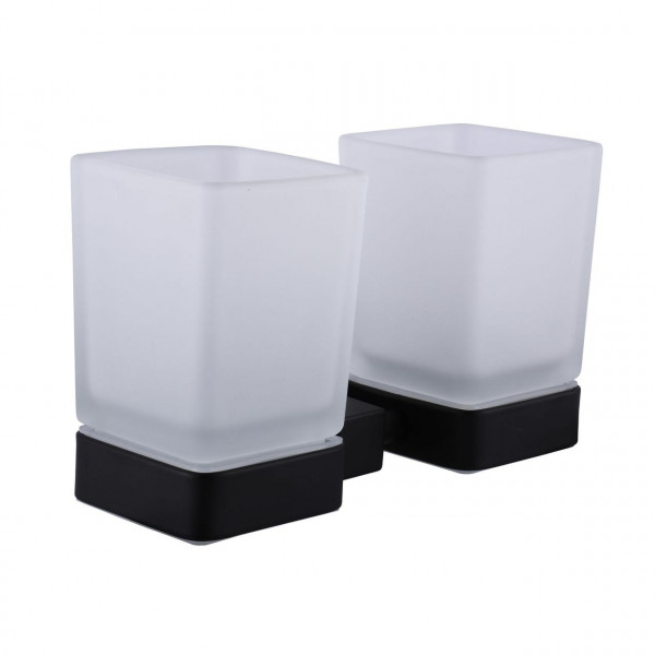 Стакан двойной Globus Lux BQ9428 черный матовый SUS304