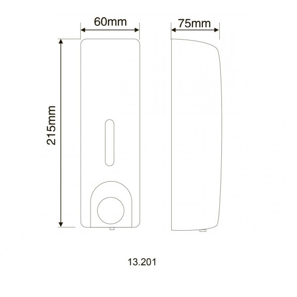 Дозатор жидкого мыла HOTEC 13.201 ABS White (000007807)