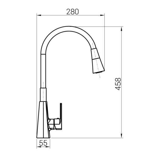 Смеситель для кухни DOMINO Dionis DDD-203SM-GP (000027314)