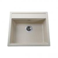 Гранитная мойка Globus Lux VOLTA слоновая кость 570х510мм (000022423)