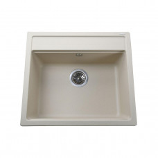 Гранитная мойка Globus Lux VOLTA слоновая кость 570х510мм (000022423)