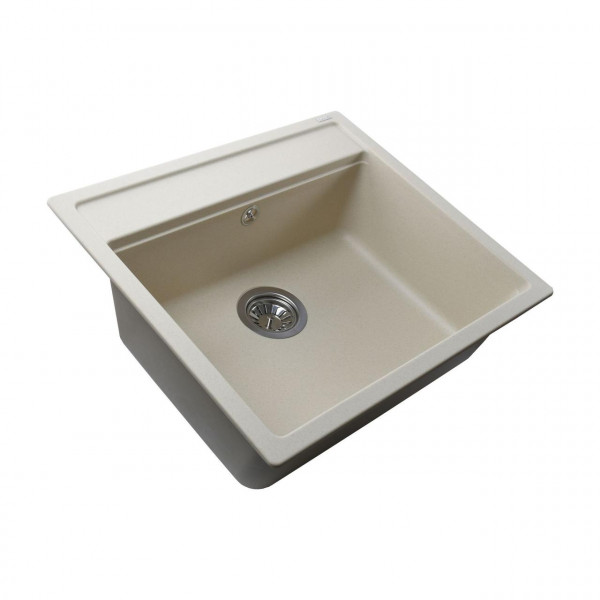 Гранитная мойка Globus Lux VOLTA слоновая кость 570х510мм (000022423)