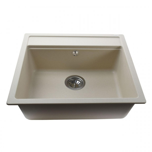 Гранитная мойка Globus Lux VOLTA слоновая кость 570х510мм (000022423)