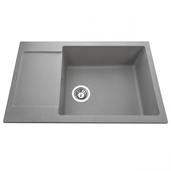 Гранітна мийка Globus Lux MALABI сiрий камiнь 780x500мм-А0005 (000009550)