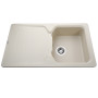 Гранітна мийка Globus Lux BOREN слонова кiстка 860х500мм (000009613)