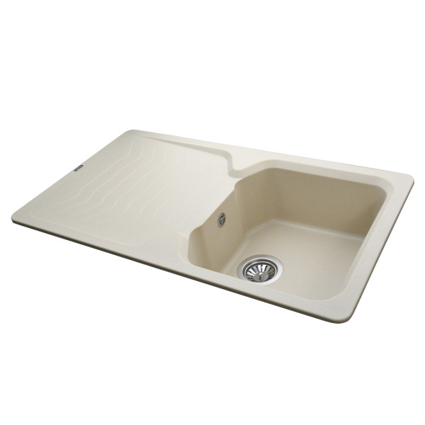 Гранітна мийка Globus Lux BOREN слонова кiстка 860х500мм (000009613)