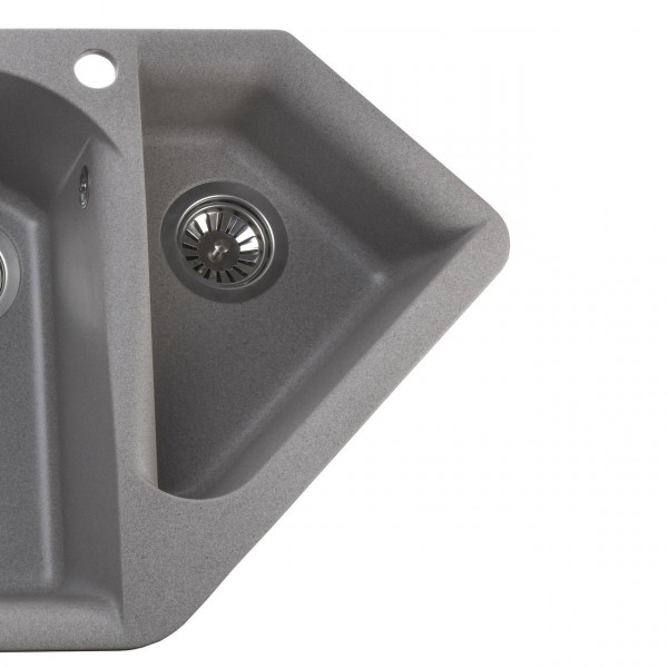 Гранітна мийка Globus Lux GARDA сiрий камiнь 1000x500мм-А0005 (000014435)