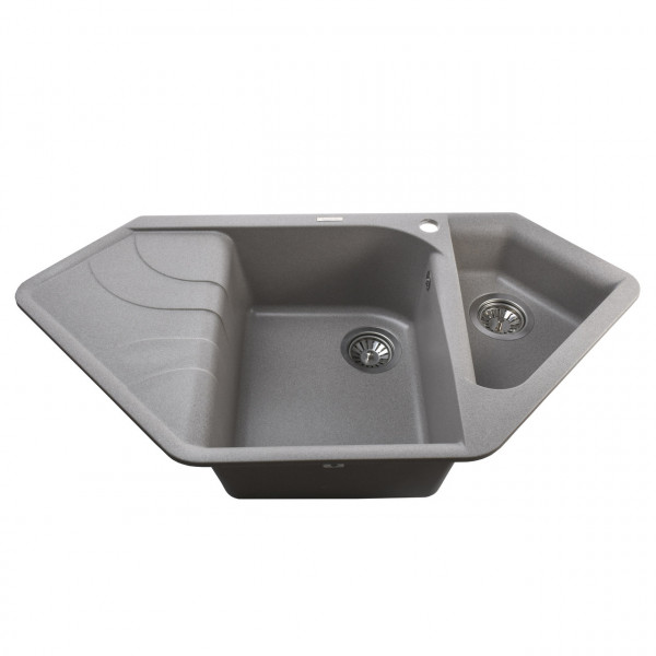 Гранітна мийка Globus Lux GARDA сiрий камiнь 1000x500мм-А0005 (000014435)