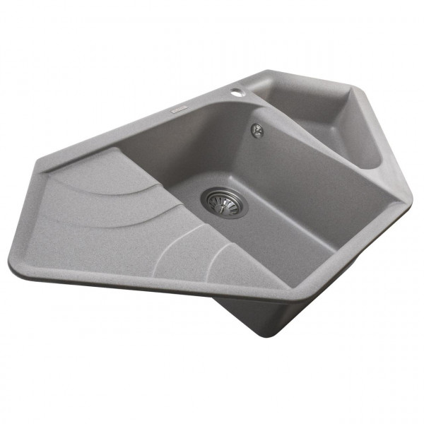 Гранітна мийка Globus Lux GARDA сiрий камiнь 1000x500мм-А0005 (000014435)