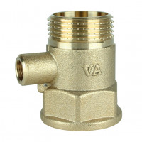 Тройник для датчика температуры латунный 1″ВР х М10 х 1″НР штампованный усиленный А0221А VA (000028662)