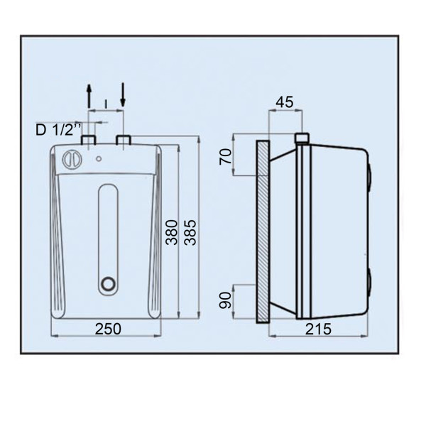 Водонагреватель LEOV LUN Small 5 l подвод воды сверху (19695) (000019695)