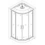 Душевой бокс полукруглый WISLOK L90FFS (L90F) BRAVO (3уп.) (000020937)