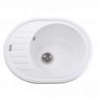 Гранітна мийка Globus Lux ARNO білий 620х500мм-А0007 (000008556)