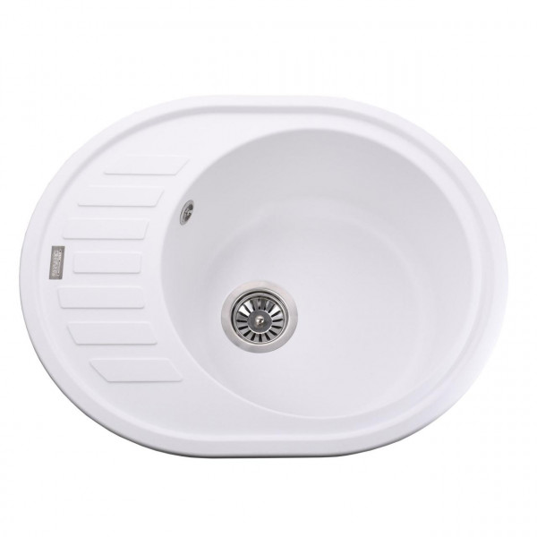 Гранітна мийка Globus Lux ARNO білий 620х500мм-А0007 (000008556)