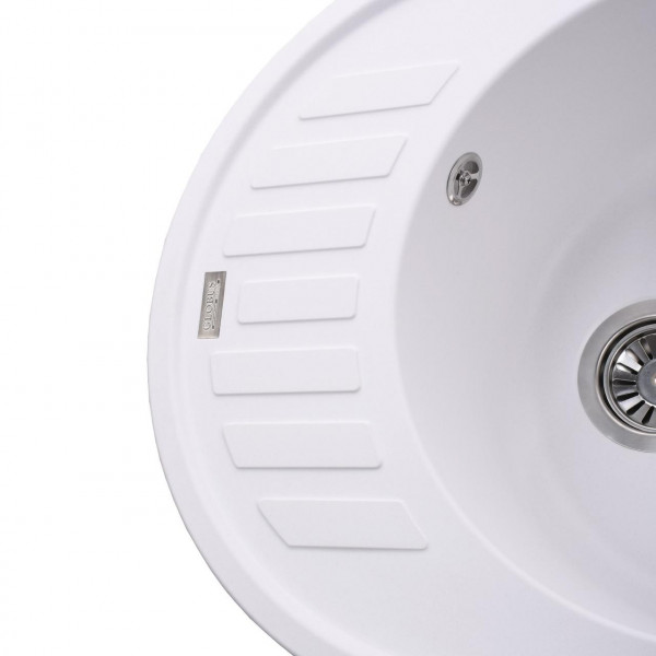 Гранітна мийка Globus Lux ARNO білий 620х500мм-А0007 (000008556)