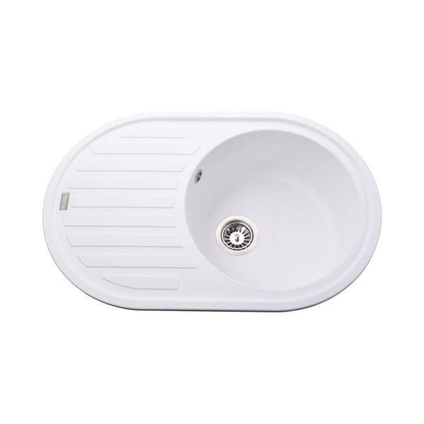 Гранітна мийка Globus Lux OHARA білий 770х500мм-А0007 (000022440)