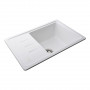 Гранітна мийка Globus Lux MONO білий 620х435мм-А0007 (000022438)