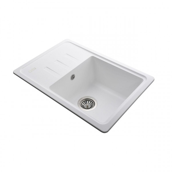 Гранітна мийка Globus Lux MONO білий 620х435мм-А0007 (000022438)