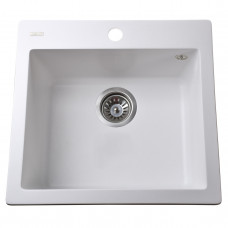 Гранітна мийка Globus Lux AOSTA бiлий 490x455мм-А0007 (000023571)