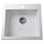 Гранітна мийка Globus Lux AOSTA бiлий 490x455мм-А0007 (000023571)