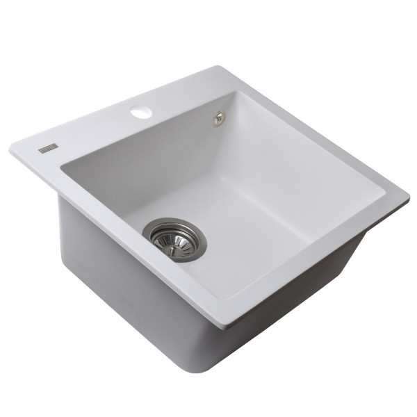 Гранітна мийка Globus Lux AOSTA бiлий 490x455мм-А0007 (000023571)