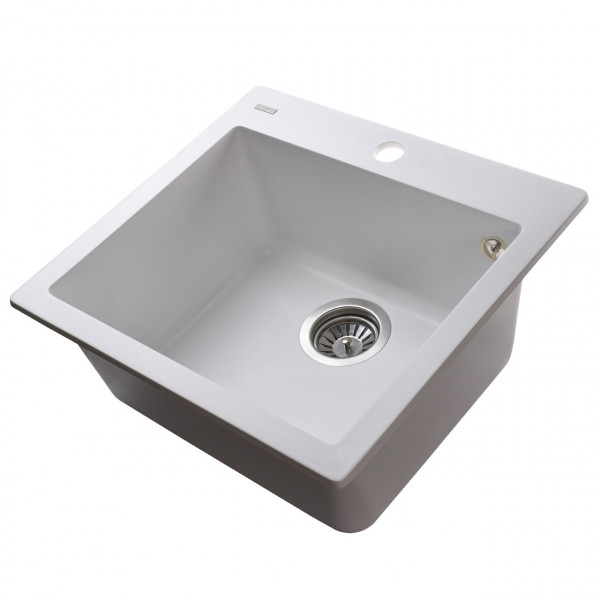 Гранітна мийка Globus Lux AOSTA бiлий 490x455мм-А0007 (000023571)