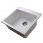 Гранітна мийка Globus Lux AOSTA бiлий 490x455мм-А0007 (000023571)