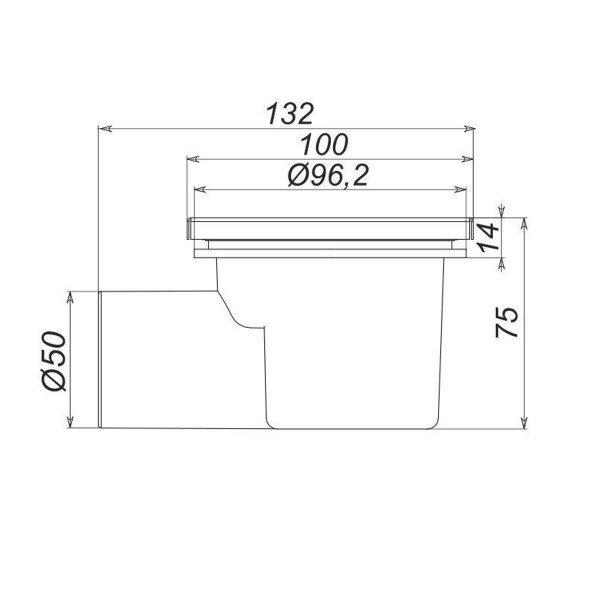 Трап Т50.00 з гідрозатовором SOLOPLAST (000027834)