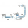 Сифон ″Waterstal″ для ванны Click-Clack с гибкой трубой 32/40/50 (А - 14089) (000028713)