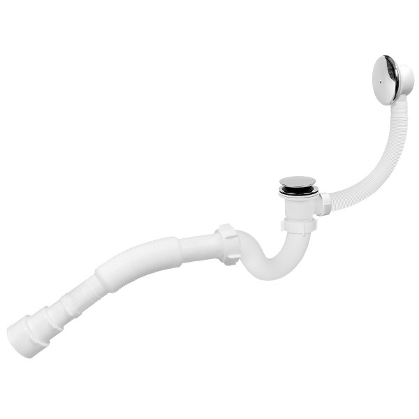 Сифон ″Waterstal″ для ванны Click-Clack с гибкой трубой 32/40/50 (А - 14089) (000028713)