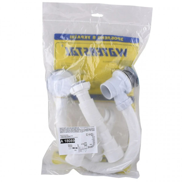 Сифон ″Waterstal″для ванны регулируемый Click-Clack с гибкой трубой 32/40/50 (А - 18089) (000028715)